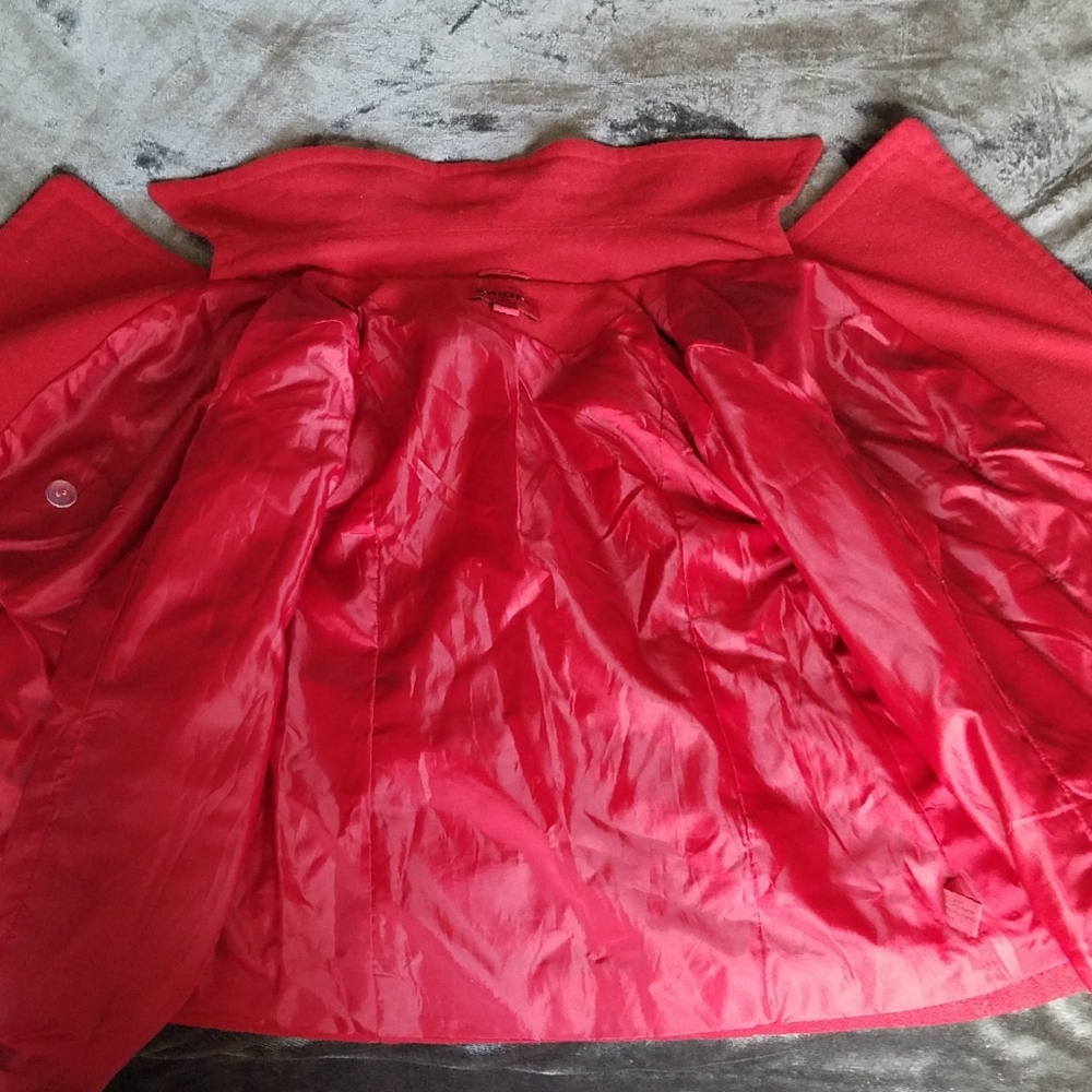 ❤CoffeeShop Red Double Breasted Pea Coat 🧥 - Picture 6 of 8
